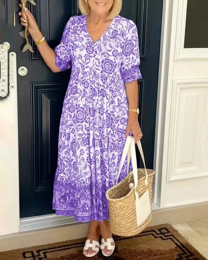 Perla - Böhmisches Kleid Mit V Ausschnitt