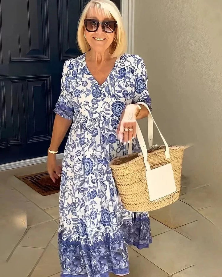 Perla - Böhmisches Kleid Mit V Ausschnitt
