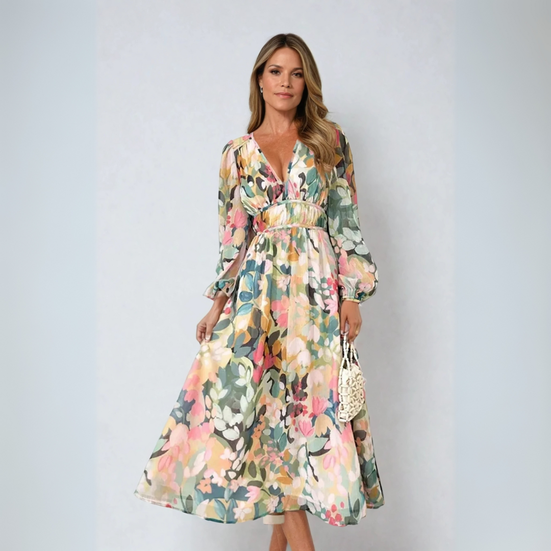Elvira - Langärmliges Boho-Kleid