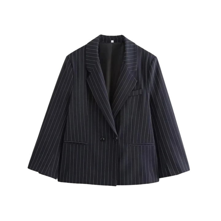 Brand & Belle | Klassischer Nadelstreifen Doppelreihiger Blazer