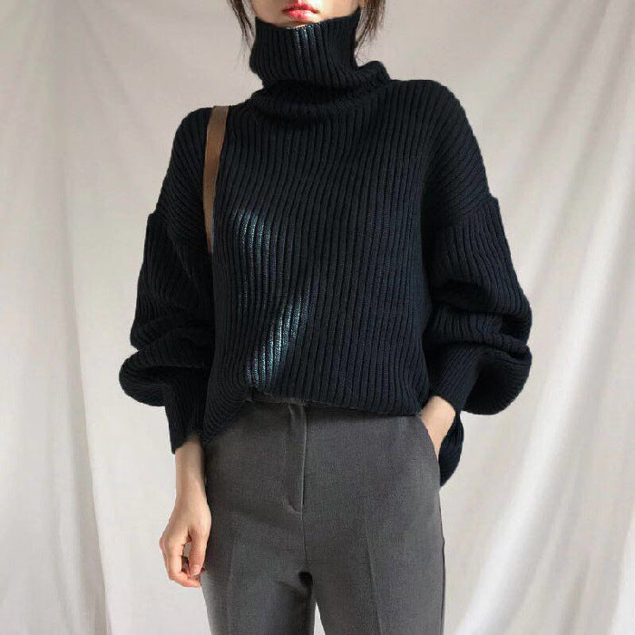 Brand & Belle | Luxuriöser Rollkragenpullover mit Ballonärmeln