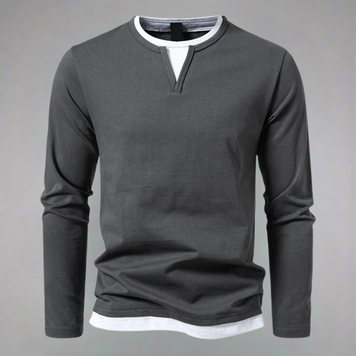 Brandt & Belle | Langärmliger V-Ausschnitt Pullover, Moderner Stil