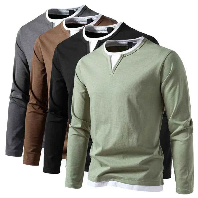 Brandt & Belle | Langärmliger V-Ausschnitt Pullover, Moderner Stil