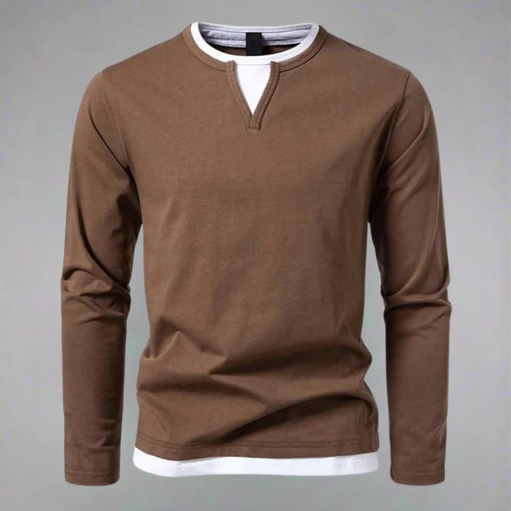 Brandt & Belle | Langärmliger V-Ausschnitt Pullover, Moderner Stil