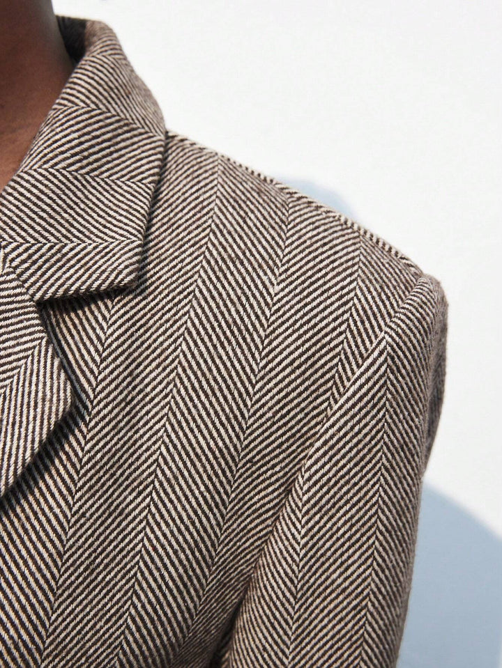Brand & Belle | Kaffee Brauner Ein-Knopf-Blazer