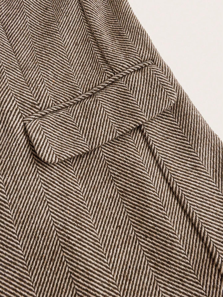 Brand & Belle | Kaffee Brauner Ein-Knopf-Blazer