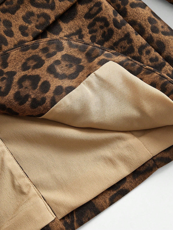Brand & Belle | Leopardenmuster Ein-Knopf Blazer