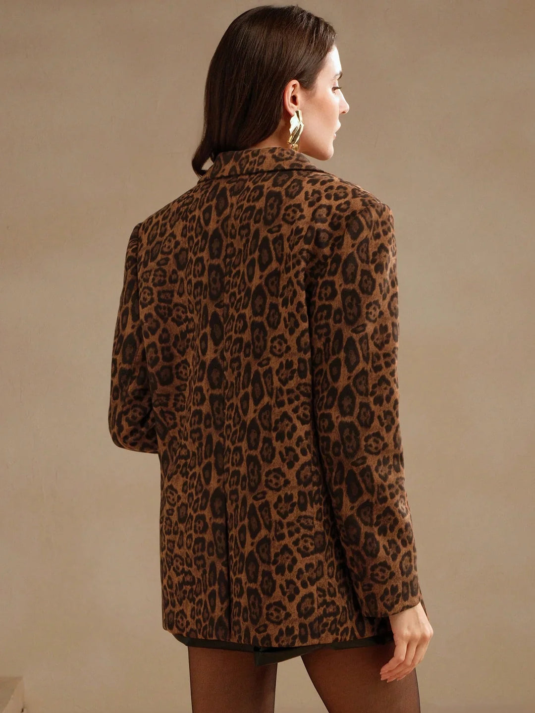 Brand & Belle | Leopardenmuster Ein-Knopf Blazer