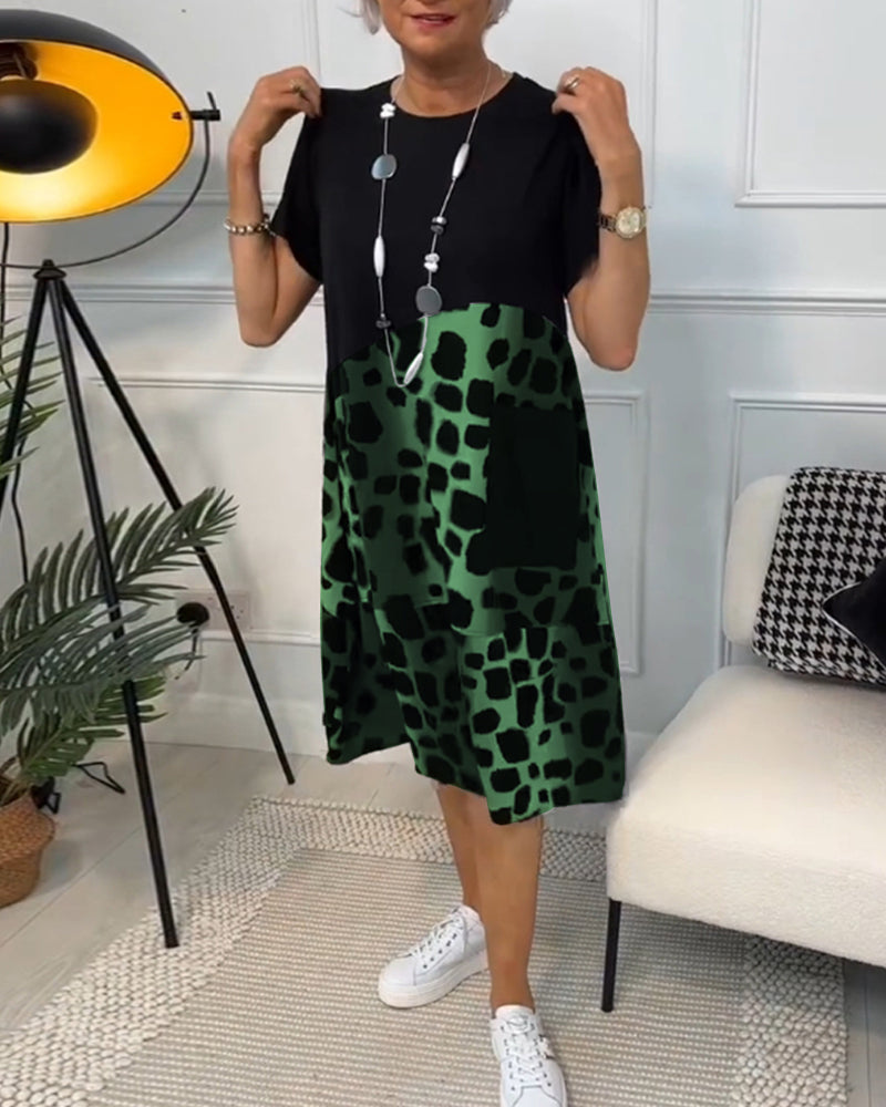 Olivia | Lässiges bedrucktes Kleid mit Taschen