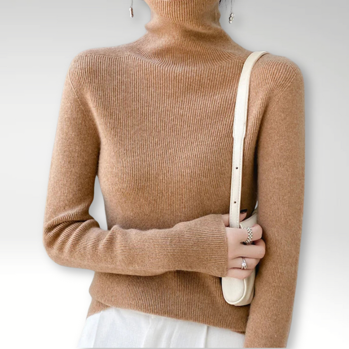 Brand & Belle | Luxuriöser Cashmere Pullover mit hohem Kragen