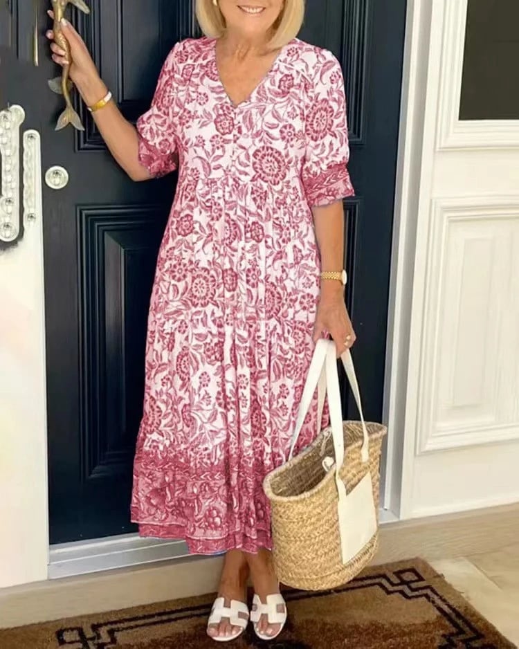 Perla - Böhmisches Kleid Mit V Ausschnitt