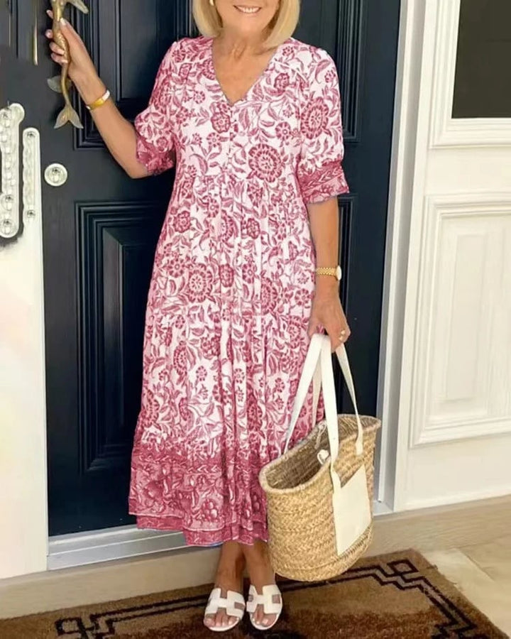 Perla - Böhmisches Kleid Mit V Ausschnitt