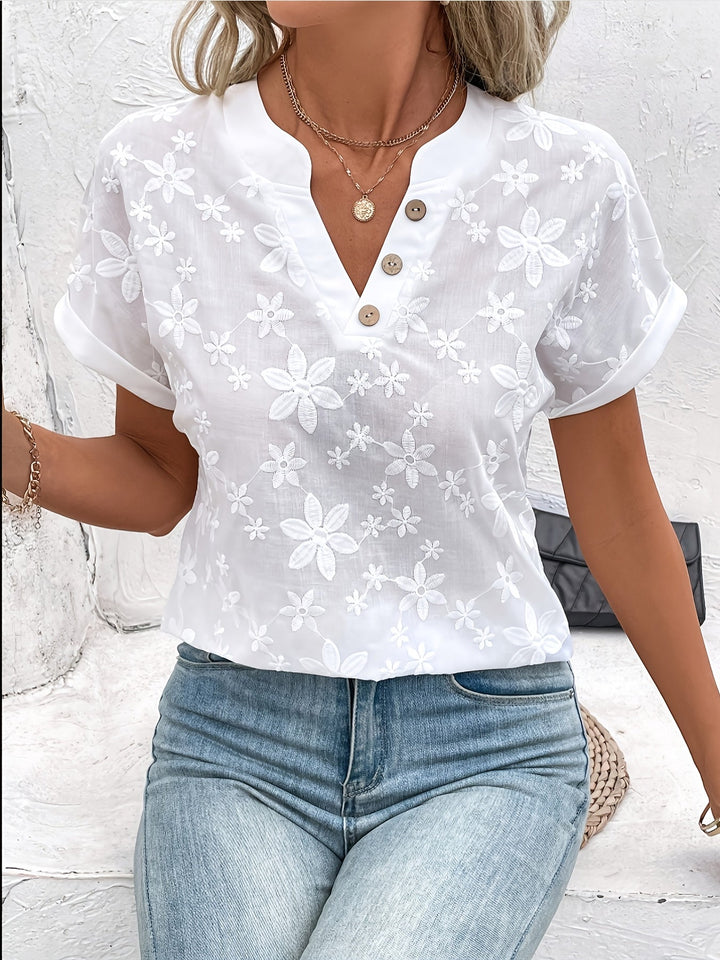 Elin – Feminine Bestickte Bluse