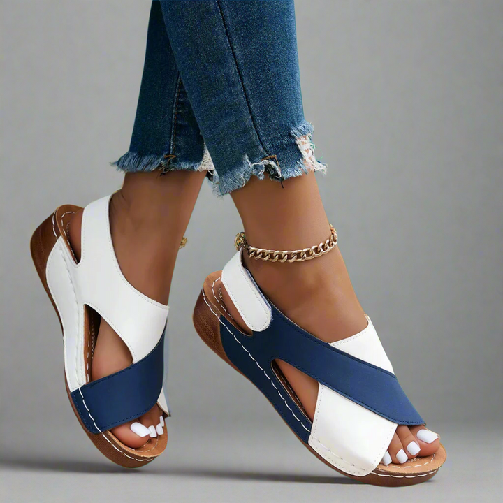 Alwine | Handgefertigte Wedgesandalen aus Premium-Material