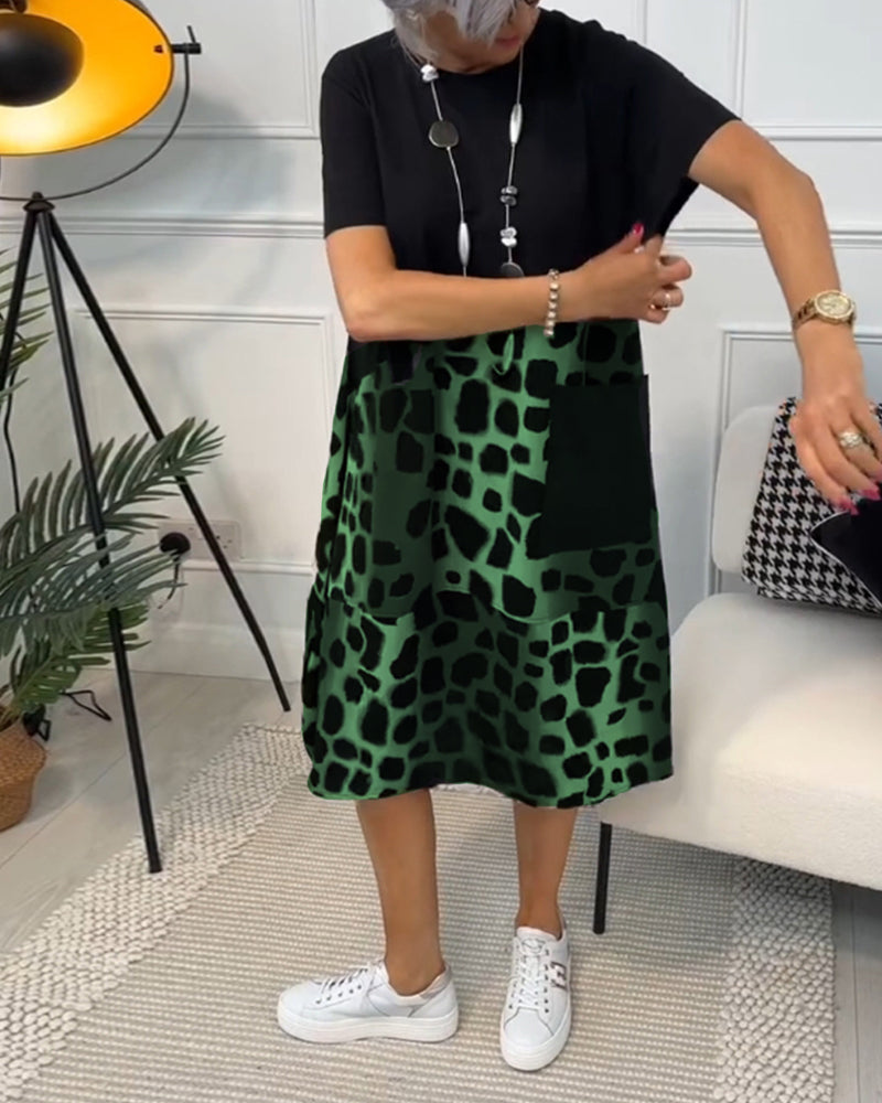 Olivia | Lässiges bedrucktes Kleid mit Taschen