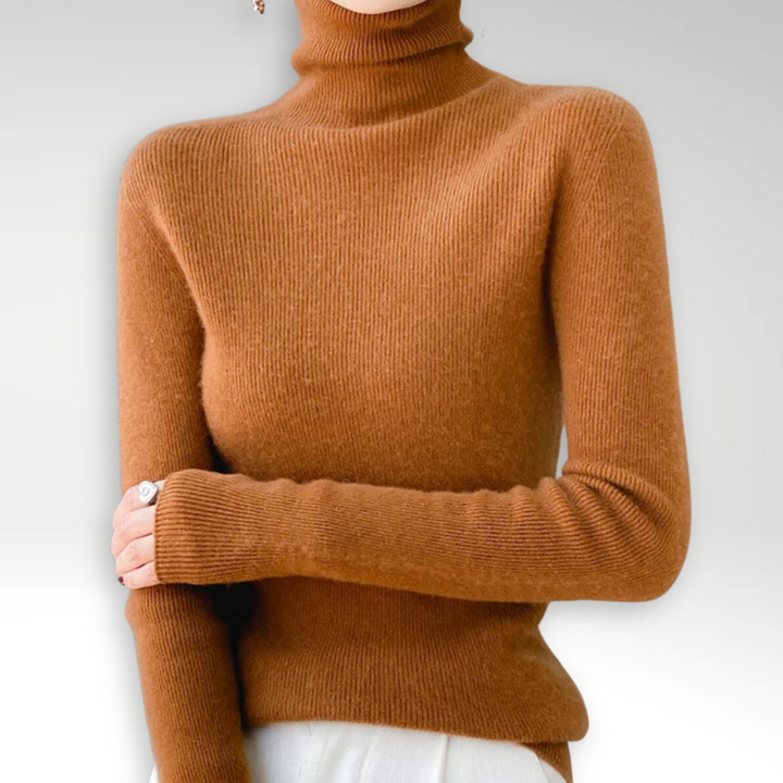 Brand & Belle | Luxuriöser Cashmere Pullover mit hohem Kragen