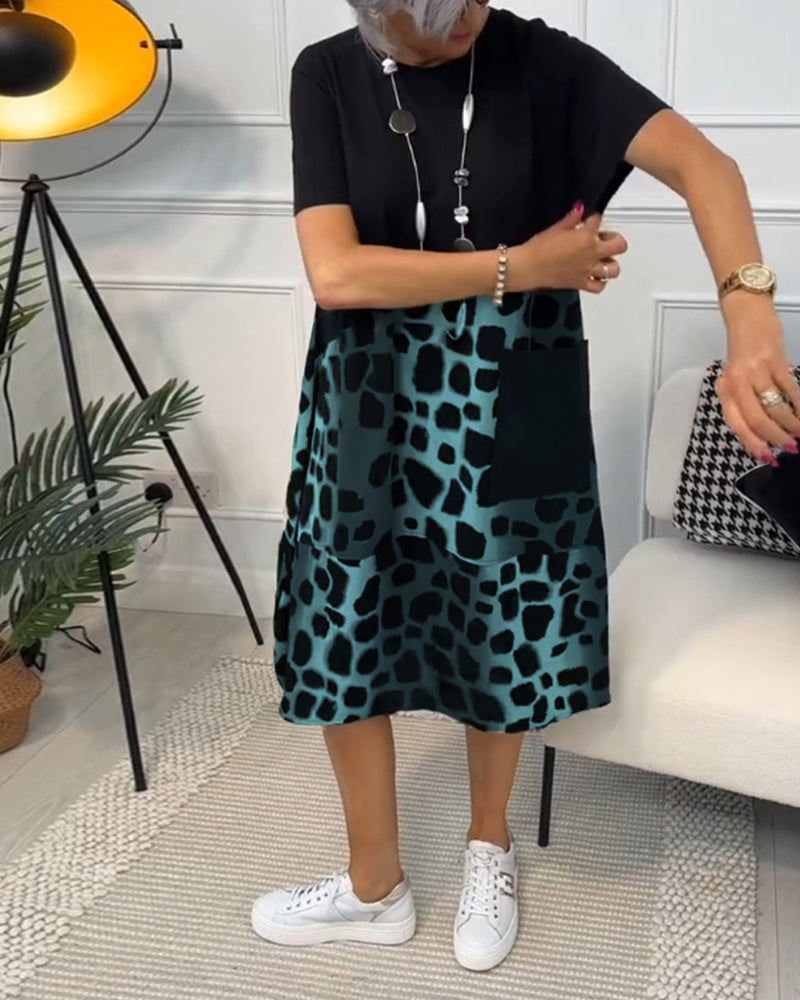 Olivia | Lässiges bedrucktes Kleid mit Taschen