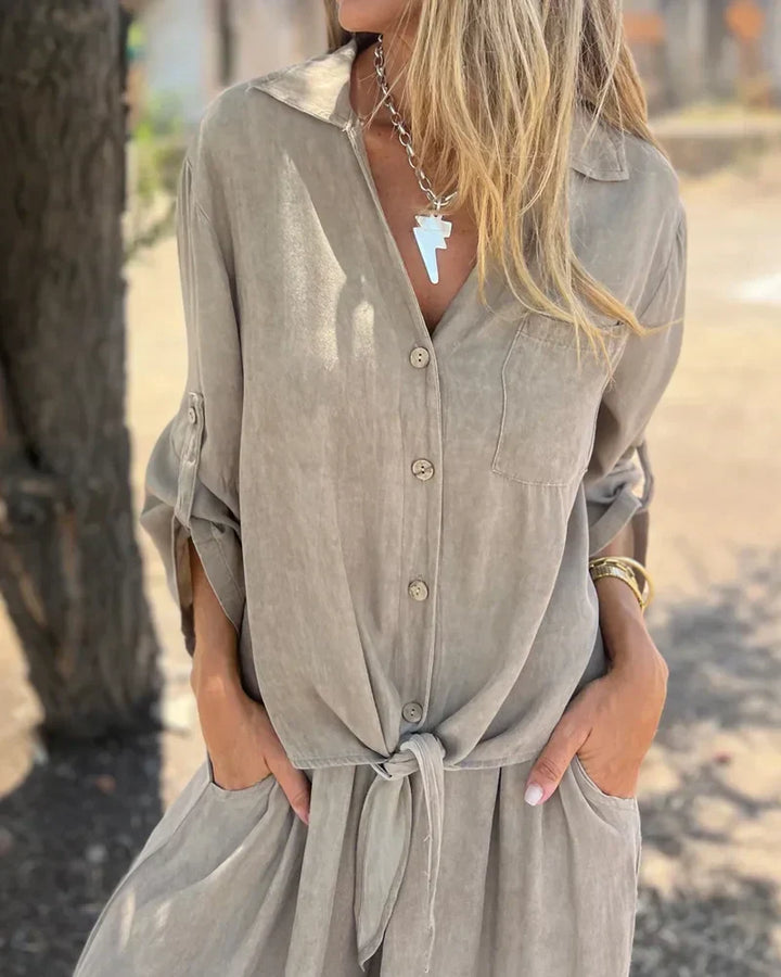 Noa – Bequemer Co-ord-Set aus Leinenmix