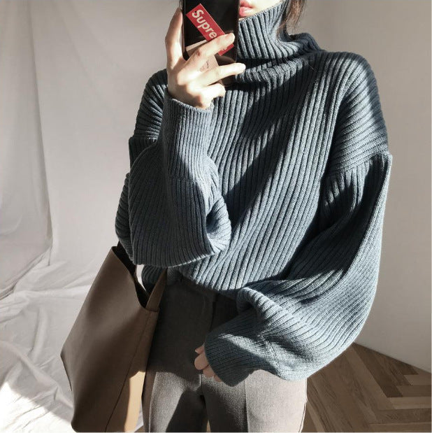 Brand & Belle | Luxuriöser Rollkragenpullover mit Ballonärmeln