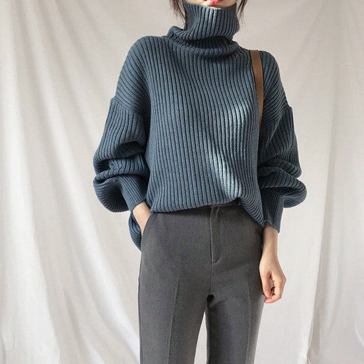 Brand & Belle | Luxuriöser Rollkragenpullover mit Ballonärmeln
