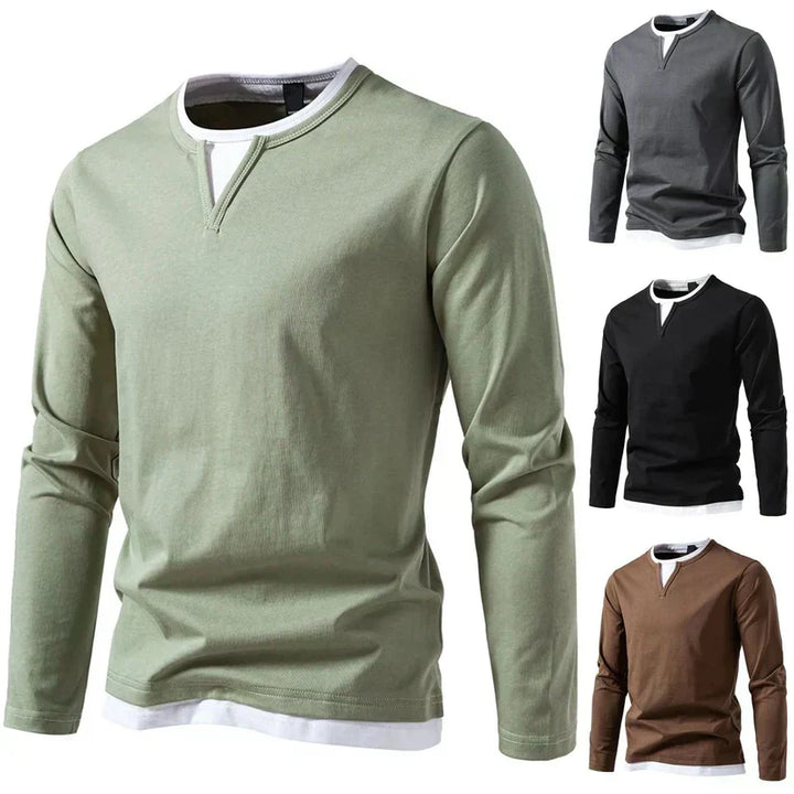 Brandt & Belle | Langärmliger V-Ausschnitt Pullover, Moderner Stil