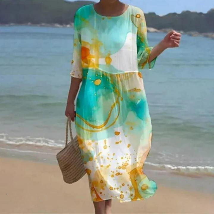 Margaret | Fließendes Sommerlangkleid