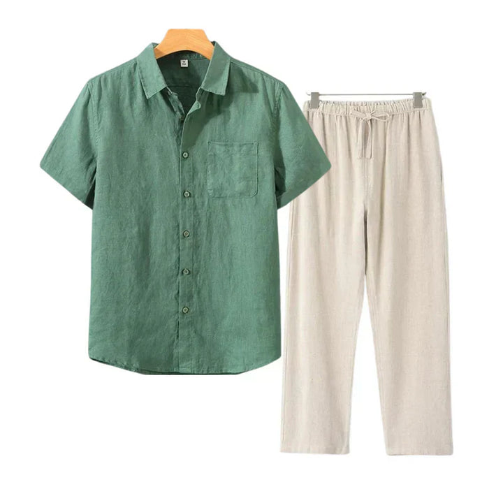 Brandt & Belle | Chic Linen Combo Short Sleeve