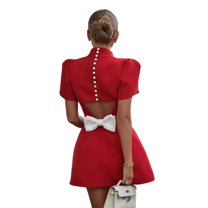 Brand & Belle | Luxuriöses Mini-Kleid mit skulptierten Ärmeln