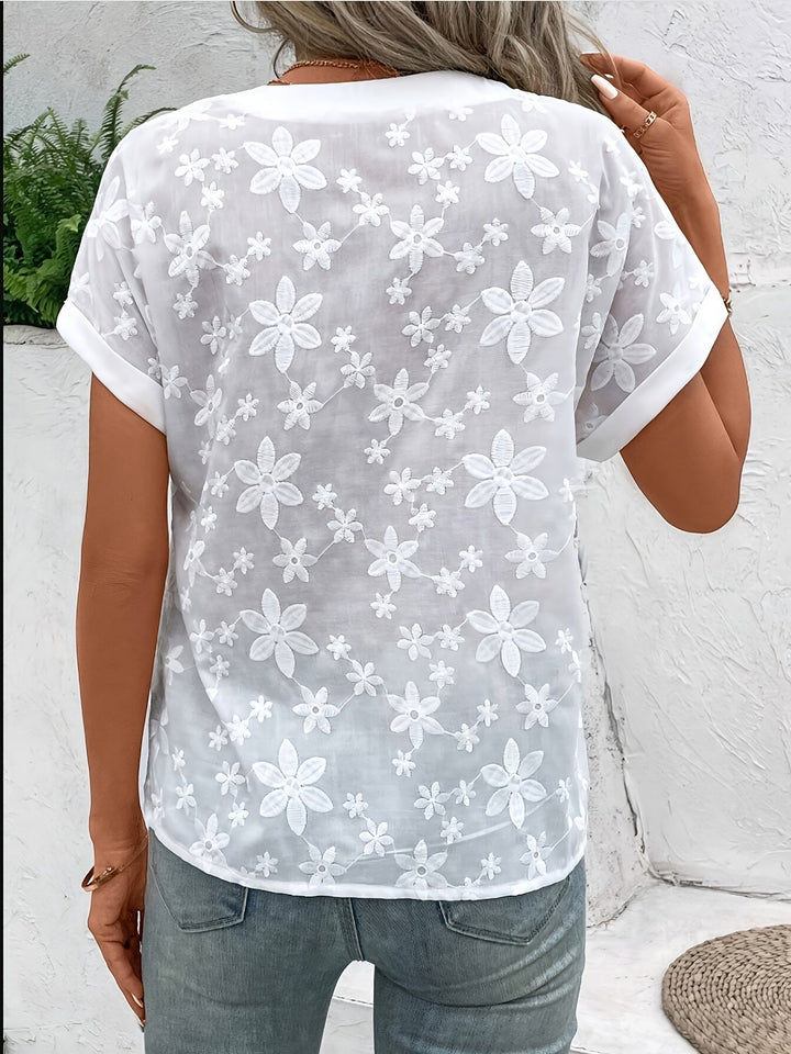 Elin – Feminine Bestickte Bluse