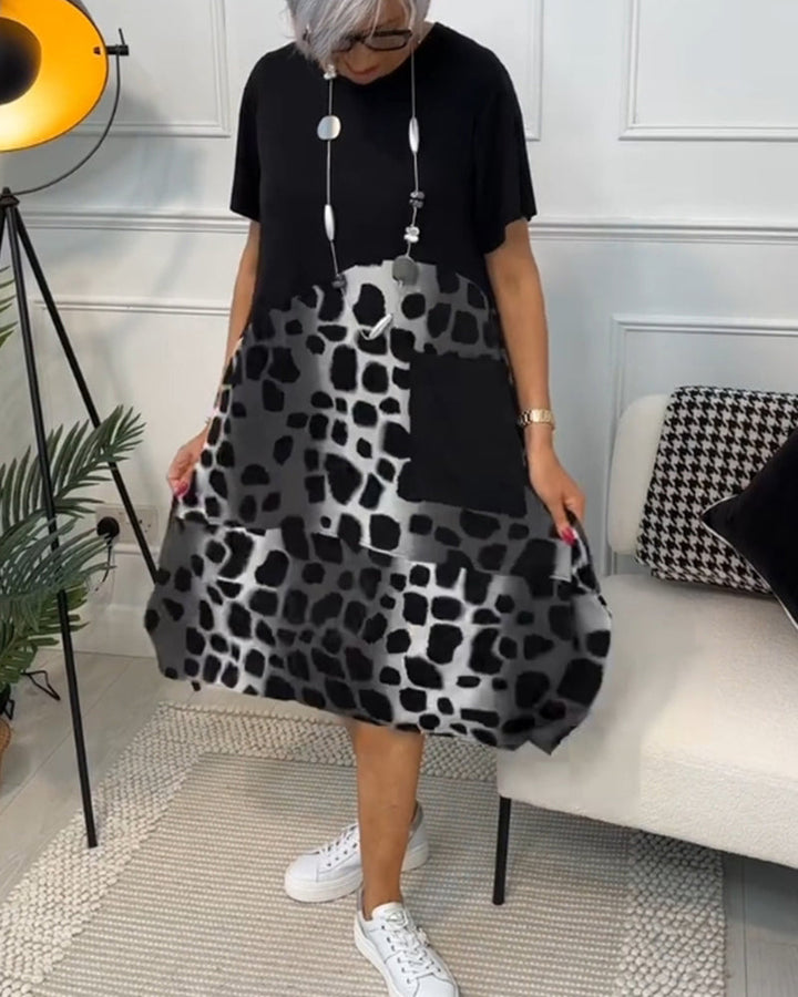 Olivia | Lässiges bedrucktes Kleid mit Taschen