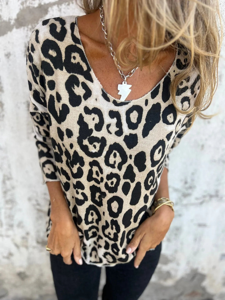 SIENNA | Bequemer Pullover mit Leopardenmuster