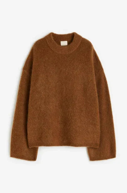 Brand & Belle | Schlichter Rundhals-Casual-Lose Pullover
