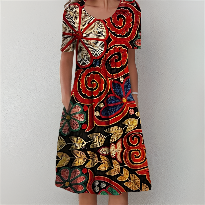 Helen - Klassisches geblümtes Kleid