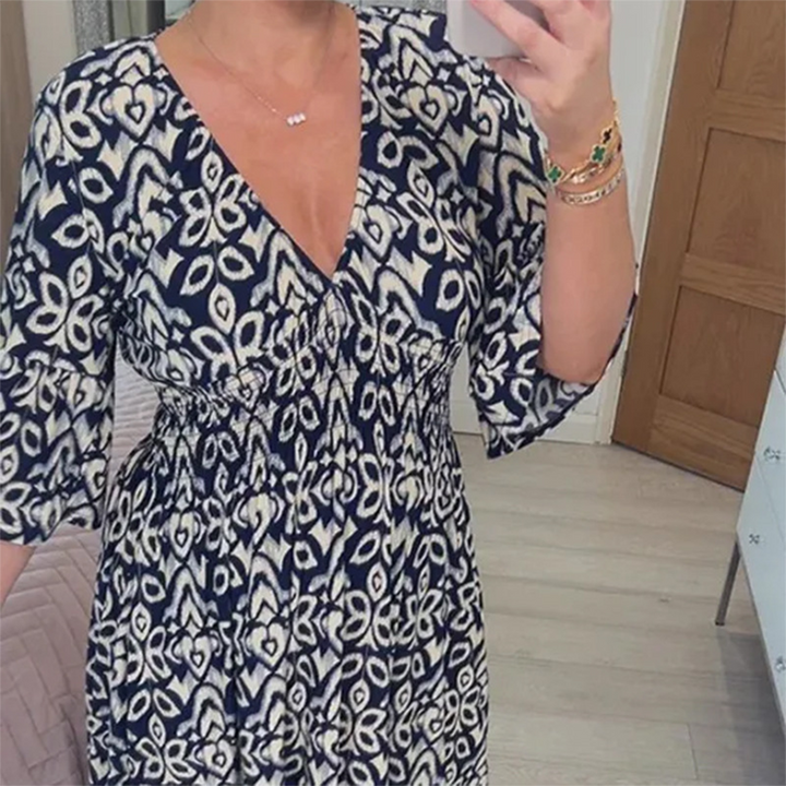 Joline- Sommerliches Maxikleid mit V-Ausschnitt
