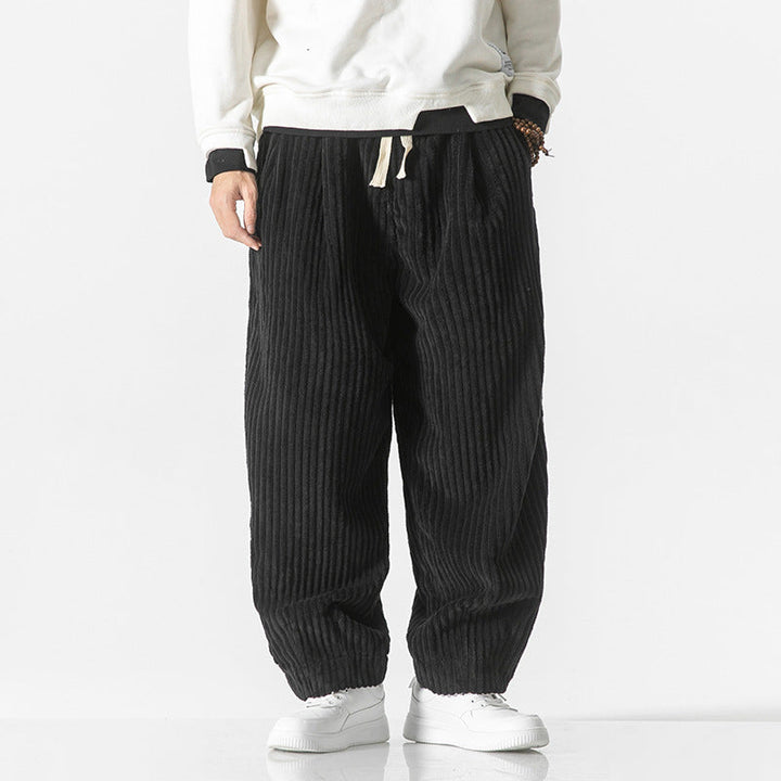 Masaaki - Cordhose - Schwarz