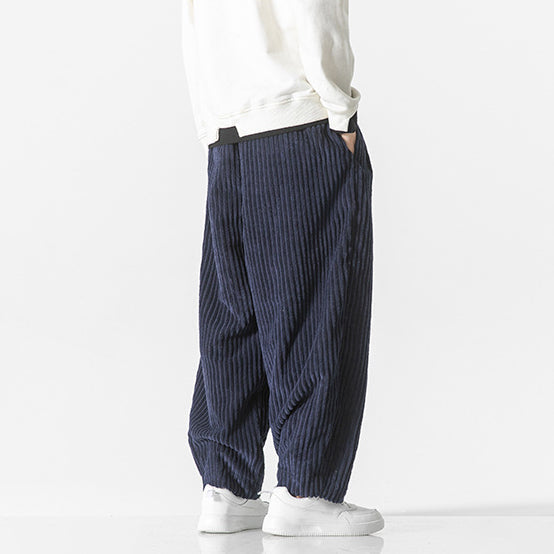 Masaaki - Cordhose - Schwarz