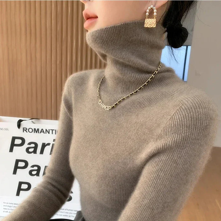 Brand & Belle | Luxuriöser Cashmere Pullover mit hohem Kragen
