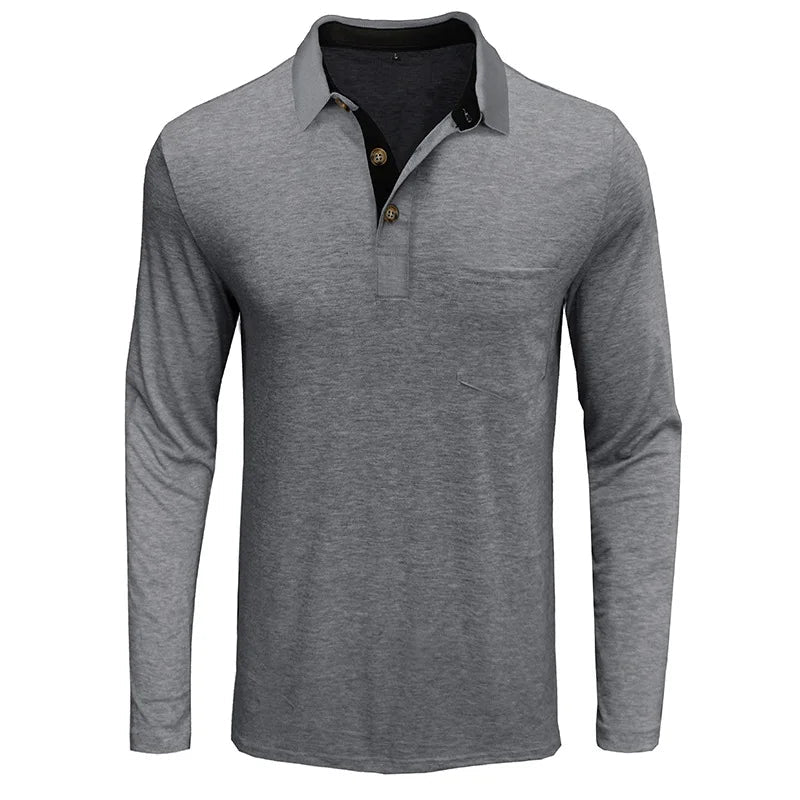 Mason – Lässiges Langarm-Poloshirt