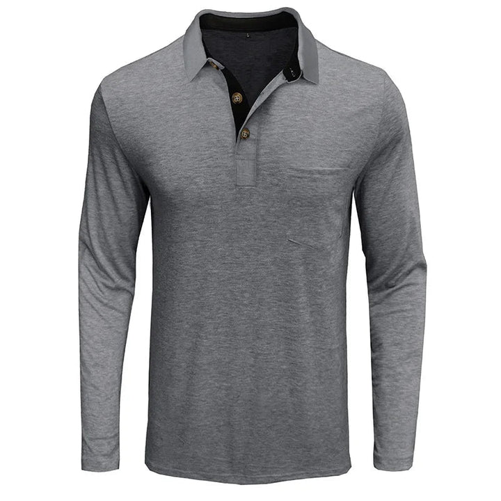 Mason – Lässiges Langarm-Poloshirt