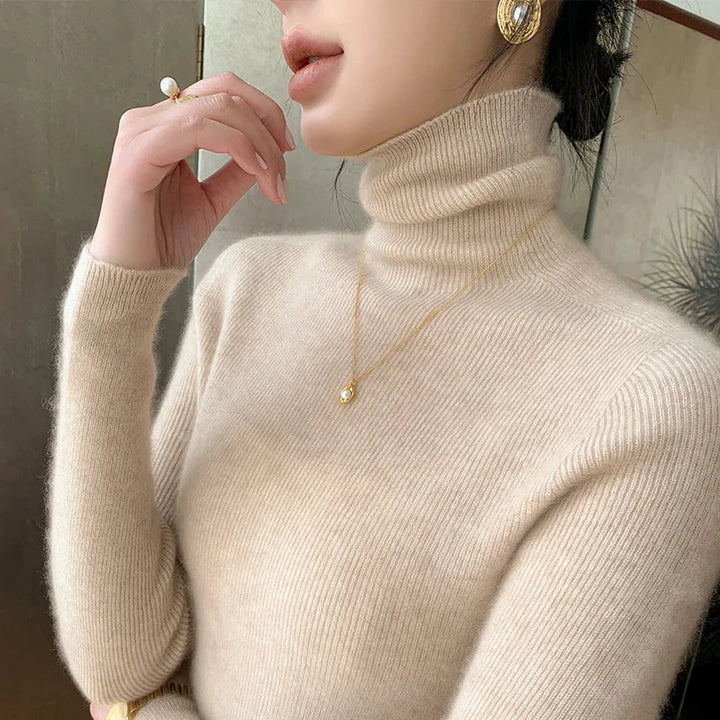 Brand & Belle | Luxuriöser Cashmere Pullover mit hohem Kragen