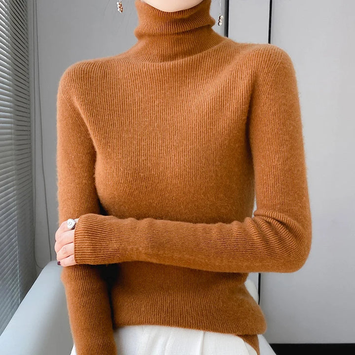 Brand & Belle | Luxuriöser Cashmere Pullover mit hohem Kragen
