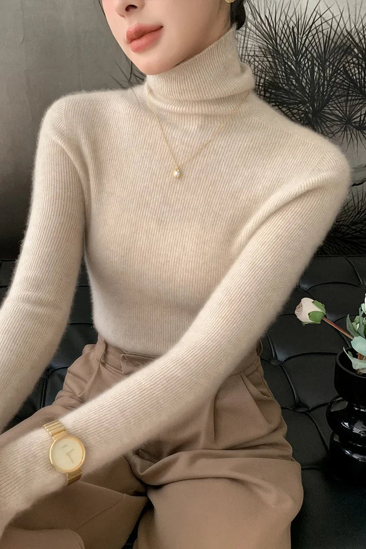 Brand & Belle | Luxuriöser Cashmere Pullover mit hohem Kragen