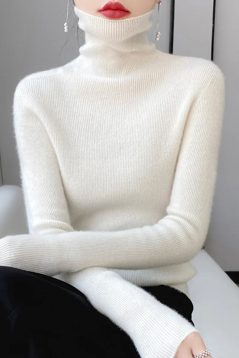 Brand & Belle | Luxuriöser Cashmere Pullover mit hohem Kragen