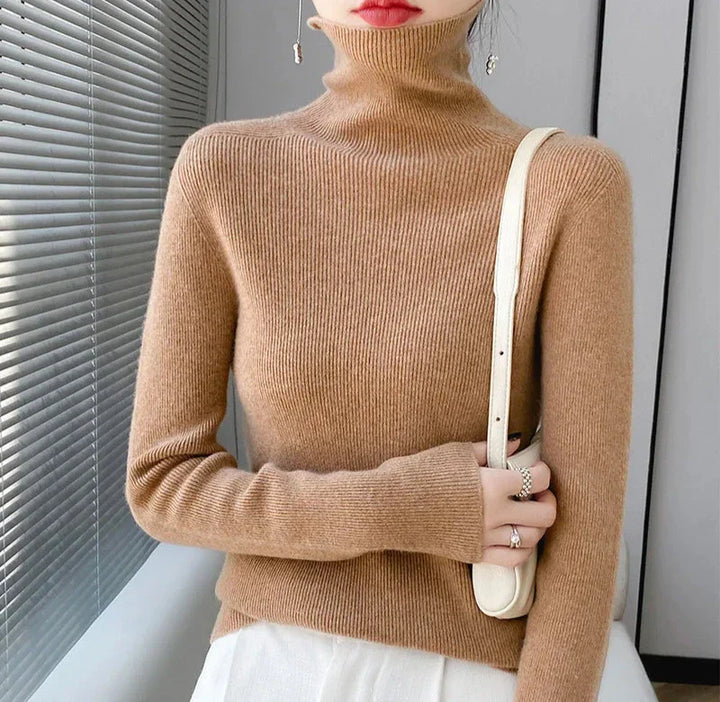 Brand & Belle | Luxuriöser Cashmere Pullover mit hohem Kragen