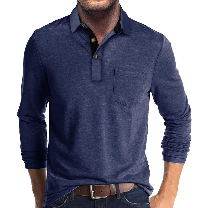 Mason – Lässiges Langarm-Poloshirt