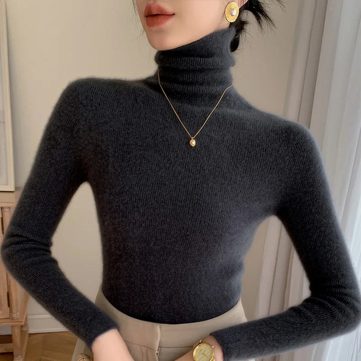 Brand & Belle | Luxuriöser Cashmere Pullover mit hohem Kragen