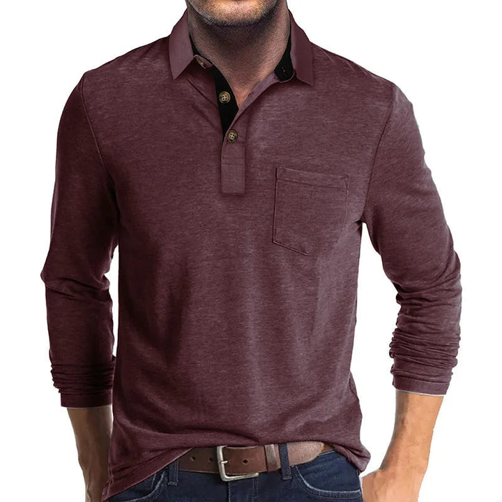Mason – Lässiges Langarm-Poloshirt