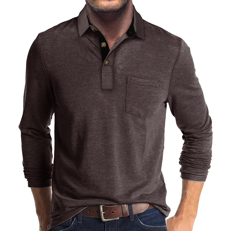 Mason – Lässiges Langarm-Poloshirt