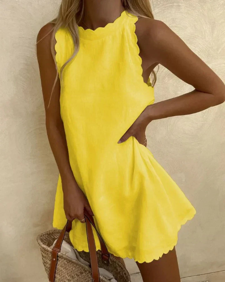 Sure! Here are some variations with different women's names:

1. **Sophia - Oriane Ruffled Sleeveless Tank Dress**
2. **Emma - Oriane Ruffled Sleeveless Tank Dress**
3. **Isabella - Oriane Ruffled Sleeveless Tank Dress**
4. **Mia - Oriane Ruffled Sleevele