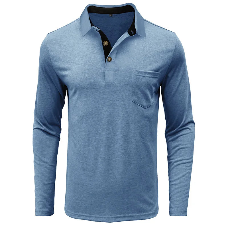 Mason – Lässiges Langarm-Poloshirt